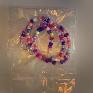 Boho surfer beaded necklace choker ankle bracelet